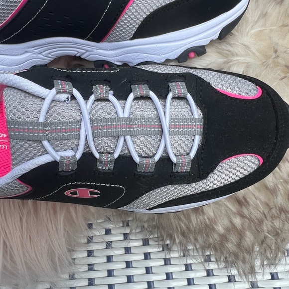 Champion Women's Black and Pink Mesh Sneakers - Picture 6 of 7